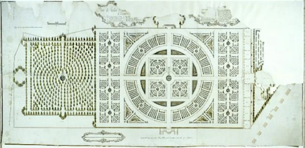 Fig. 2 - Primeiro esquisso para o Jardim Botânico da Universidade de Coimbra [ca. 1773]