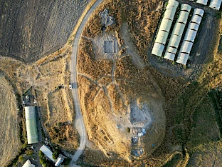 Vista área do sítio arqueológico de Kani Shaie.